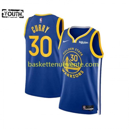 Maillot Basket Golden State Warriors Stephen Curry 30 Nike Icon Edition 2023-2024 Bleu Swingman - Enfant